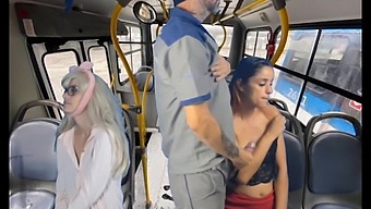 Construction Worker Exposes And Has Sex With Women On The Bus In Public